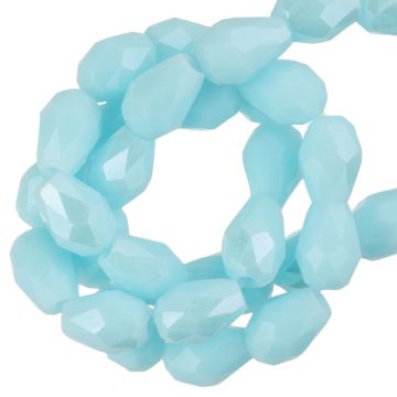 Perles Facettes Opaque Goutte (6 x 4 mm) Aqua Breeze AB (65 pièces) 