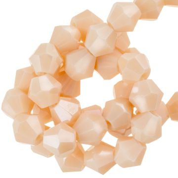Perles Facettes Opaque Bicone (6 mm) Peach Fuzz (45 pièces) 