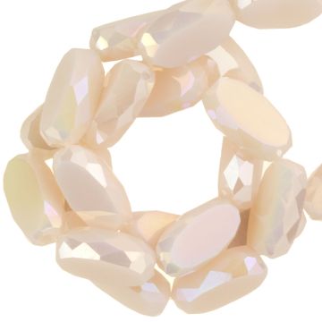 Perles Facettes Ovale (10 x 6 x 4 mm) Creole Pink AB (50 pièces) 