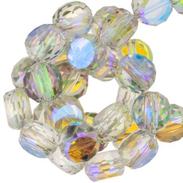 Perles Facettes Disque (8 x 5 mm) Rainbow Crystal (15 pièces) 