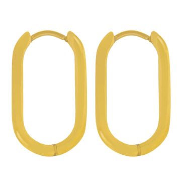 Boucles d'Oreilles Acier Inoxydable (21.5 x 12 x 3 mm) Or (2 pièces)