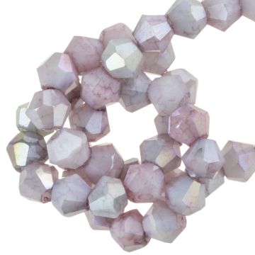 Perles Facettes Opaque Bicone (4 mm) Lavender Mist AB (80 pièces) 