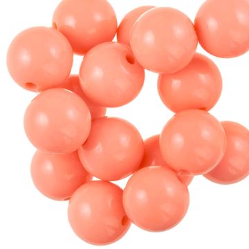 Perles Acryliques (16 mm) Bright Salmon (25 pièces)