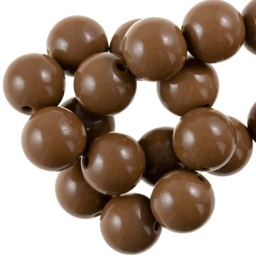 Perles Acryliques (16 mm) Elegant Brown (25 pièces)