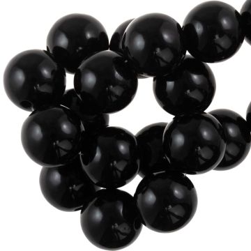 Perles Acryliques (16 mm) Black (25 pièces)