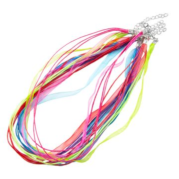 Collier DIY - Collier Fil Coton Ciré (49 cm) Mix Color (5 pièces)