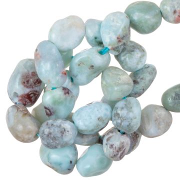 Perles Larimar (5 - 11 x 5 - 7 mm) 30 pièces