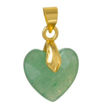 Pendentif Aventurine Verte Coeur (12 x 11 x 5 mm) 1 pièce