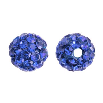 Perles Shamballa (8 mm) Lichen Blue (5 pièces)