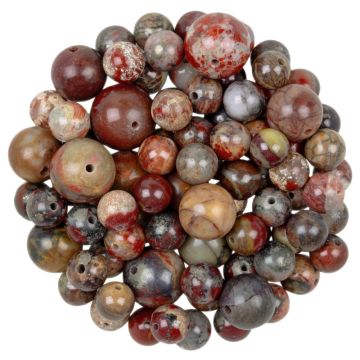 Mélange de Perles en Pierre Naturelle (8 mm) 50 grammes