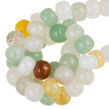 Perles Aventurine (8 x 6 mm) 65 pièces