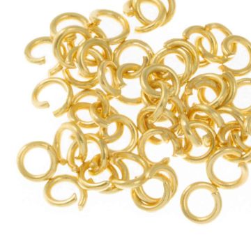 Anneaux de Saut Acier Inoxydable (10 x 1.2 mm) 24K Gold Plated (25 pièces)