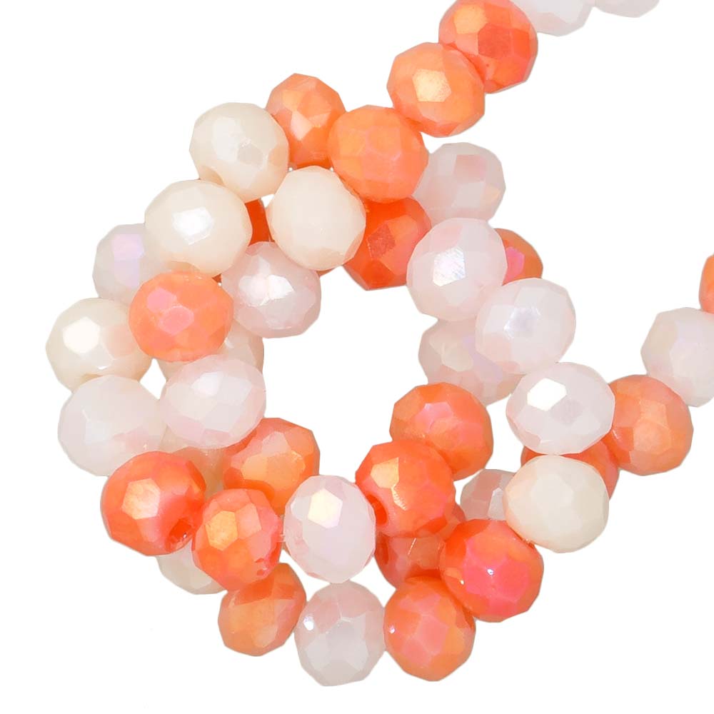 5 Perles En Verre Transparent Rose Forme Poisson - 17x15x6mm - Neuf