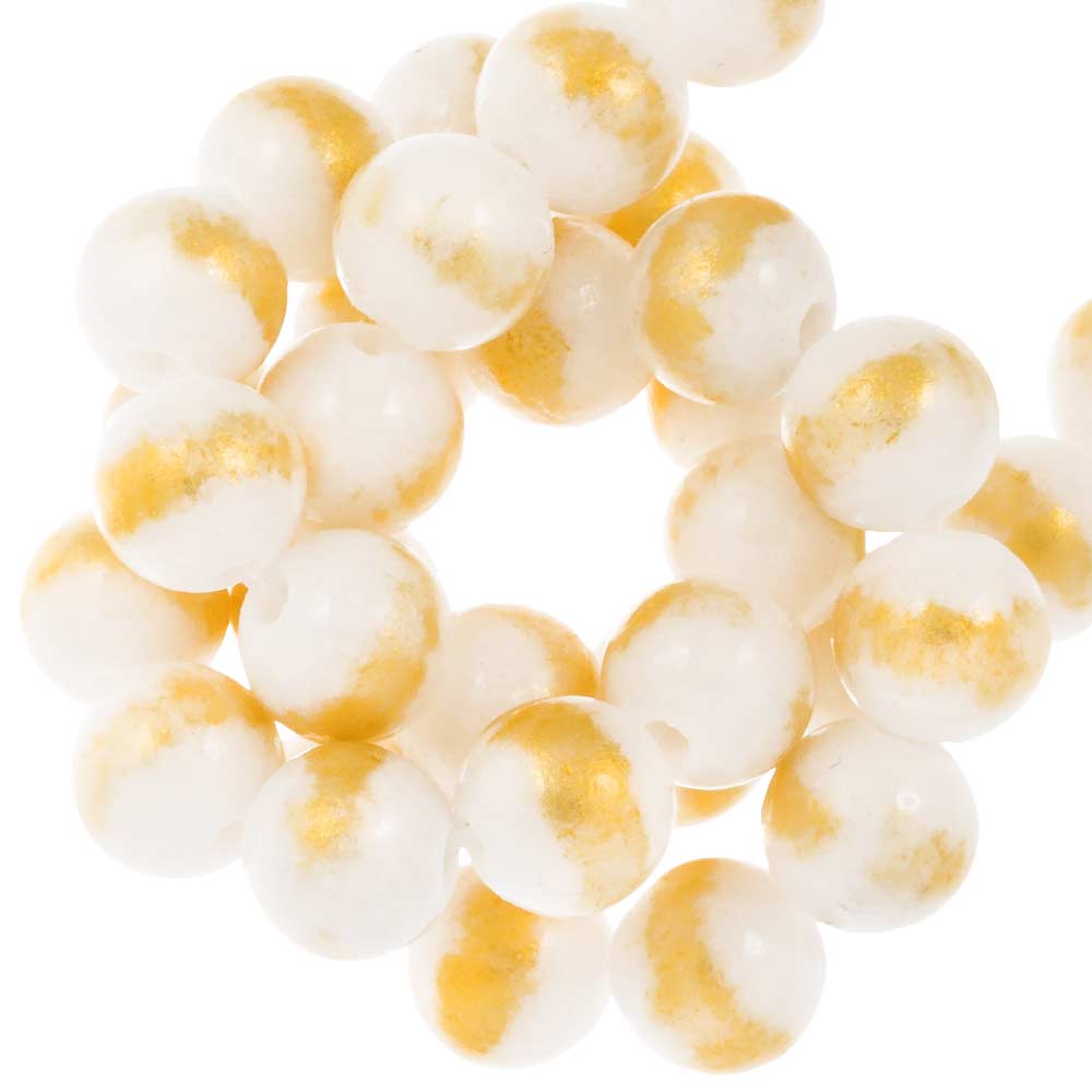 Perles de Jade Mashan (4 mm) White (90 pièces)