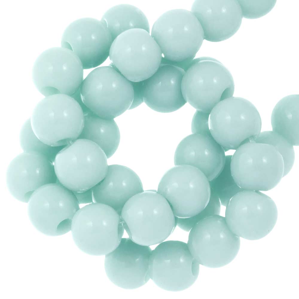 Perles Acryliques (8 mm) Peppermint (100 pièces)