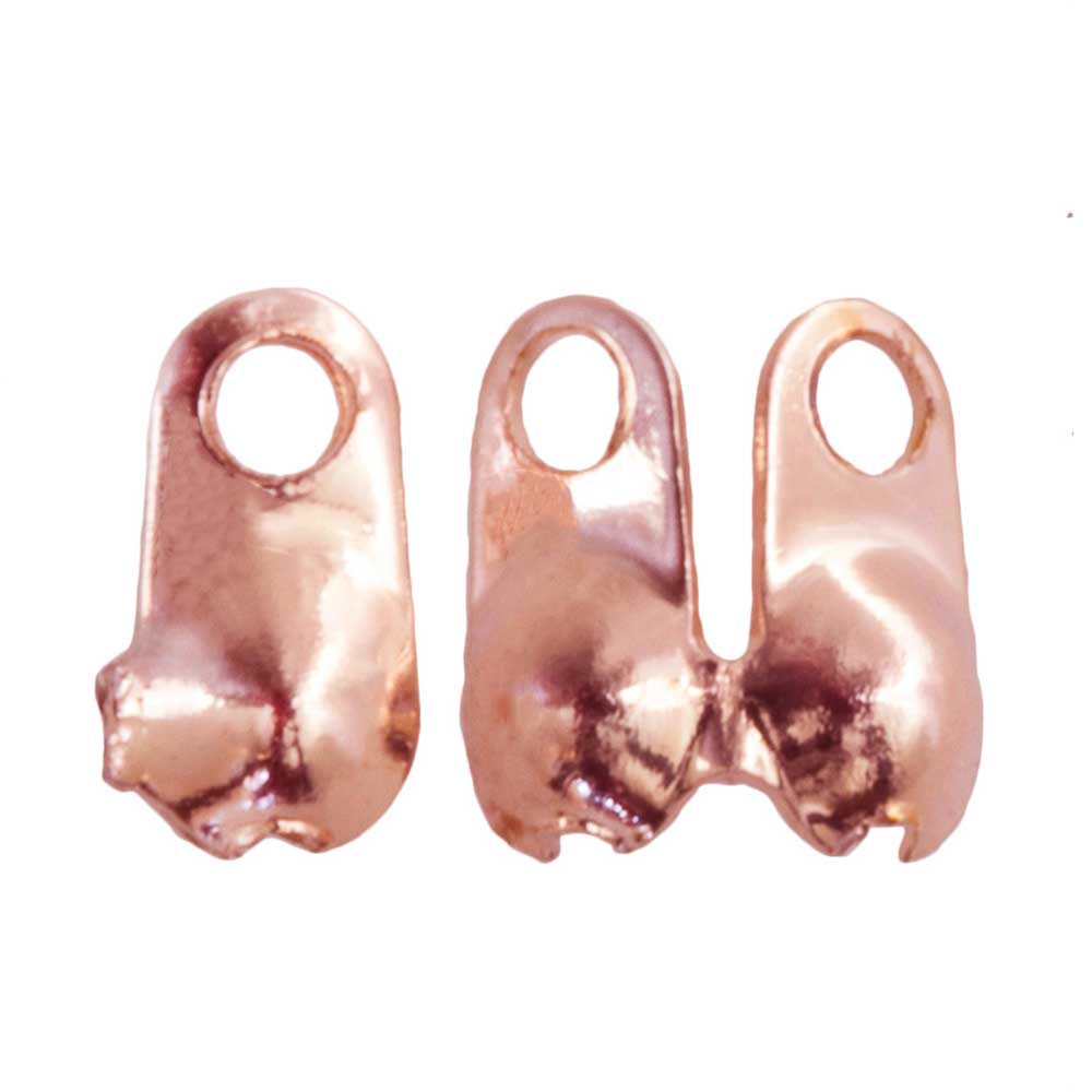 Embouts Chaîne Bille (2.4 mm) Or Rose (25 pièces)