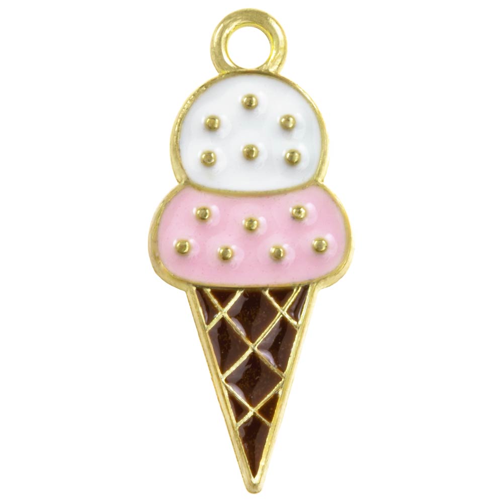 Breloque Émaillée Glace (23.5 x 10 x 2 mm) Mix Color (3 pièces)