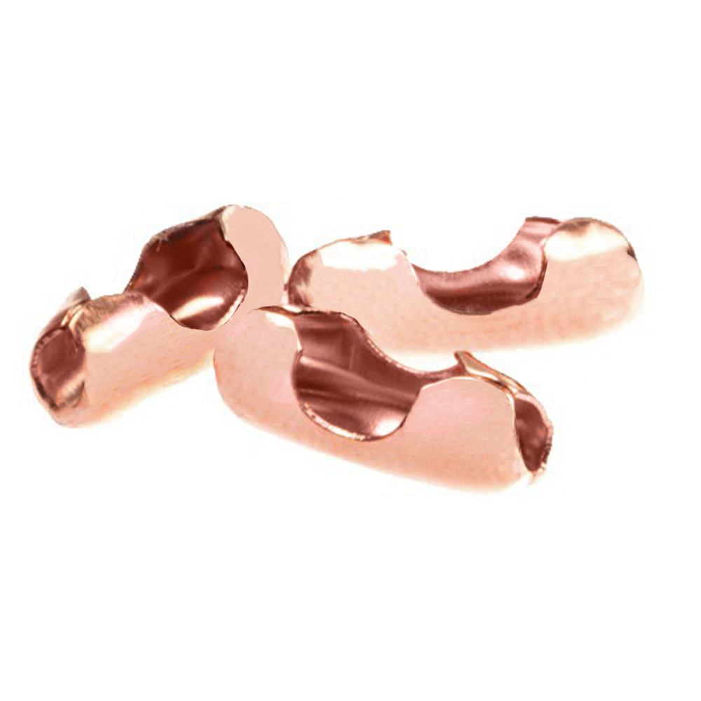 Fermoirs Chaîne Bille (2 mm) Or Rose (100 pièces)