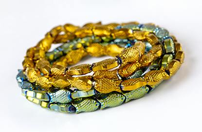 Perles diverses avec galvanoplastie